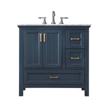 Load image into Gallery viewer, Altair Vanity Altair Isla 36&quot; Single Bathroom Vanity Set in Classic Blue, Gray or White Finish and Carrara White Marble Countertop