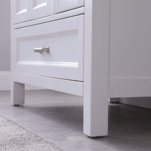 Altair Vanity Altair Isla 36" Single Bathroom Vanity Set in Classic Blue, Gray or White Finish and Carrara White Marble Countertop with Mirror