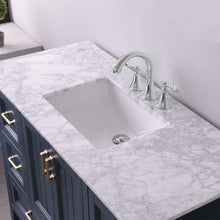 Load image into Gallery viewer, Altair Vanity Altair Isla 48&quot; Single Bathroom Vanity Set in Classic Blue, Gray or White Finish and Carrara White Marble Countertop