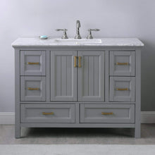 Load image into Gallery viewer, Altair Vanity Altair Isla 48&quot; Single Bathroom Vanity Set in Classic Blue, Gray or White Finish and Carrara White Marble Countertop