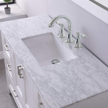 Load image into Gallery viewer, Altair Vanity Altair Isla 48&quot; Single Bathroom Vanity Set in Classic Blue, Gray or White Finish and Carrara White Marble Countertop