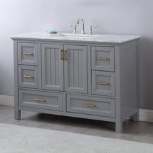 Load image into Gallery viewer, Altair Vanity Altair Isla 48&quot; Single Bathroom Vanity Set in Classic Blue, Gray or White Finish and Carrara White Marble Countertop