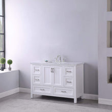 Load image into Gallery viewer, Altair Vanity Altair Isla 48&quot; Single Bathroom Vanity Set in Classic Blue, Gray or White Finish and Carrara White Marble Countertop