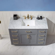 Load image into Gallery viewer, Altair Vanity Altair Ivy 48&quot; Single Bathroom Vanity Set in Gray, White or Royal Blue Finish and Carrara White Marble Countertop