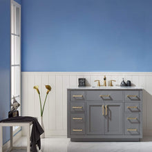 Load image into Gallery viewer, Altair Vanity Altair Ivy 48&quot; Single Bathroom Vanity Set in Gray, White or Royal Blue Finish and Carrara White Marble Countertop