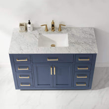 Load image into Gallery viewer, Altair Vanity Altair Ivy 48&quot; Single Bathroom Vanity Set in Gray, White or Royal Blue Finish and Carrara White Marble Countertop