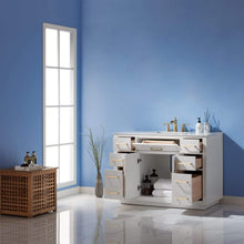 Load image into Gallery viewer, Altair Vanity Altair Ivy 48&quot; Single Bathroom Vanity Set in Gray, White or Royal Blue Finish and Carrara White Marble Countertop