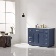 Load image into Gallery viewer, Altair Vanity Altair Ivy 48&quot; Single Bathroom Vanity Set in Gray, White or Royal Blue Finish and Carrara White Marble Countertop