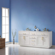 Load image into Gallery viewer, Altair Vanity Altair Ivy 72&quot; Double Bathroom Vanity Set in Gray, White or Royal Blue Finish and Carrara White Marble Countertop