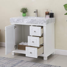 Load image into Gallery viewer, Altair Vanity Altair Jardin 36&quot; Single Bathroom Vanity Set in Jewelry Blue or White Finish and Carrara White Marble Countertop