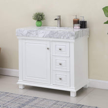 Load image into Gallery viewer, Altair Vanity Altair Jardin 36&quot; Single Bathroom Vanity Set in Jewelry Blue or White Finish and Carrara White Marble Countertop