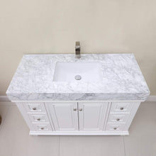 Load image into Gallery viewer, Altair Vanity Altair Jardin 48&quot; Single Bathroom Vanity Set in Jewelry Blue or White Finish and Carrara White Marble Countertop