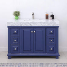 Load image into Gallery viewer, Altair Vanity Altair Jardin 48&quot; Single Bathroom Vanity Set in Jewelry Blue or White Finish and Carrara White Marble Countertop