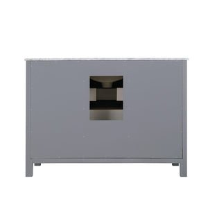 Altair Vanity Altair Kinsley 48" Single Bathroom Vanity Set in Gray or White Finish and Carrara White Marble Countertop