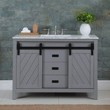 Load image into Gallery viewer, Altair Vanity Altair Kinsley 48&quot; Single Bathroom Vanity Set in Gray or White Finish and Carrara White Marble Countertop