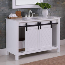 Load image into Gallery viewer, Altair Vanity Altair Kinsley 48&quot; Single Bathroom Vanity Set in Gray or White Finish and Carrara White Marble Countertop with Mirror