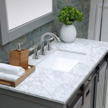 Load image into Gallery viewer, Altair Vanity Altair Kinsley 48&quot; Single Bathroom Vanity Set in Gray or White Finish and Carrara White Marble Countertop with Mirror