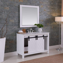 Load image into Gallery viewer, Altair Vanity Altair Kinsley 48&quot; Single Bathroom Vanity Set in Gray or White Finish and Carrara White Marble Countertop with Mirror