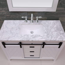 Load image into Gallery viewer, Altair Vanity Altair Kinsley 48&quot; Single Bathroom Vanity Set in Gray or White Finish and Carrara White Marble Countertop with Mirror