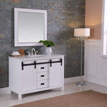 Load image into Gallery viewer, Altair Vanity Altair Kinsley 48&quot; Single Bathroom Vanity Set in Gray or White Finish and Carrara White Marble Countertop with Mirror