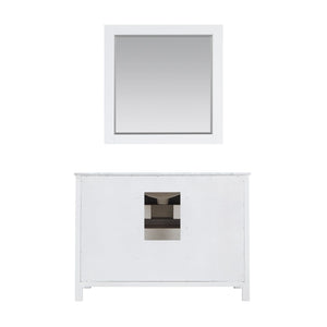 Altair Vanity Altair Kinsley 48" Single Bathroom Vanity Set in Gray or White Finish and Carrara White Marble Countertop with Mirror