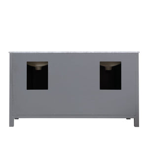 Altair Vanity Altair Kinsley 60" Double Bathroom Vanity Set in Gray or White Finish and Carrara White Marble Countertop