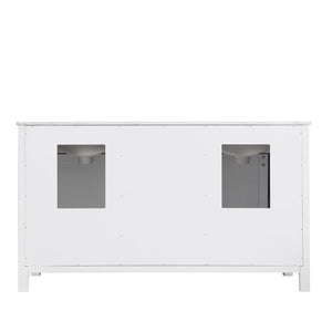 Altair Vanity Altair Kinsley 60" Double Bathroom Vanity Set in Gray or White Finish and Carrara White Marble Countertop