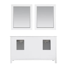 Load image into Gallery viewer, Altair Vanity Altair Kinsley 60&quot; Double Bathroom Vanity Set in Gray or White Finish and Carrara White Marble Countertop with Mirror