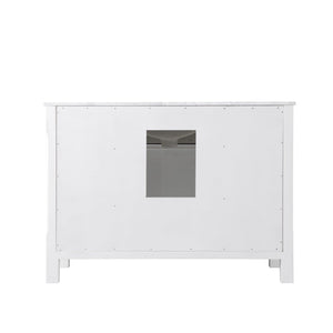 Altair Vanity Altair Maribella 48" Single Bathroom Vanity Set in White or Rust Black Finish and Carrara White Marble Countertop With Mirror