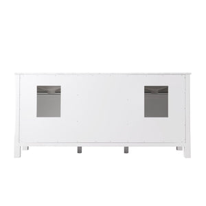 Altair Vanity Altair Maribella 72" Double Bathroom Vanity Set in White or Rust Black Finish and Carrara White Marble Countertop