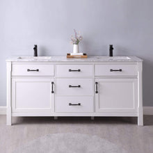 Load image into Gallery viewer, Altair Vanity Altair Maribella 72&quot; Double Bathroom Vanity Set in White or Rust Black Finish and Carrara White Marble Countertop