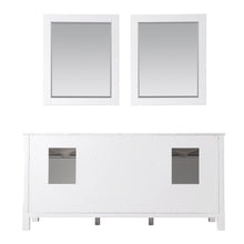 Load image into Gallery viewer, Altair Vanity Altair Maribella 72&quot; Double Bathroom Vanity Set in White or Rust Black Finish and Carrara White Marble Countertop With Mirror