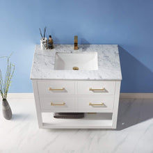 Load image into Gallery viewer, Altair Vanity Altair Remi 36&quot; Single Bathroom Vanity Set in Gray, White or Royal Blue Finish and Carrara White Marble Countertop