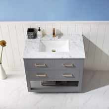 Load image into Gallery viewer, Altair Vanity Altair Remi 36&quot; Single Bathroom Vanity Set in Gray, White or Royal Blue Finish and Carrara White Marble Countertop