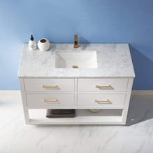 Load image into Gallery viewer, Altair Vanity Altair Remi 48&quot; Single Bathroom Vanity Set in Gray, White or Royal Blue Finish and Carrara White Marble Countertop