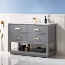 Load image into Gallery viewer, Altair Vanity Altair Remi 48&quot; Single Bathroom Vanity Set in Gray, White or Royal Blue Finish and Carrara White Marble Countertop