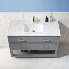 Load image into Gallery viewer, Altair Vanity Altair Remi 48&quot; Single Bathroom Vanity Set in Gray, White or Royal Blue Finish and Carrara White Marble Countertop