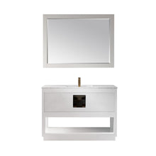 Load image into Gallery viewer, Altair Vanity Altair Remi 48&quot; Single Bathroom Vanity Set in Gray, White or Royal Blue Finish and Carrara White Marble Countertop with Mirror