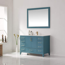 Load image into Gallery viewer, Altair Vanity Altair Sutton 48&quot; Single Bathroom Vanity Set in White, Gray or Royal Green Finish and Carrara White Marble Countertop with Mirror