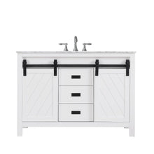 Load image into Gallery viewer, Altair Vanity White Finish Altair Kinsley 48&quot; Single Bathroom Vanity Set in Gray or White Finish and Carrara White Marble Countertop