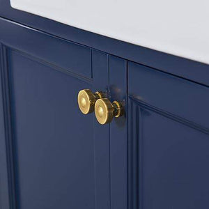 Ancerre Designs Vanity Ancerre Designs VTS-ADELINE-36-HB-CW-GD Adeline 36 in. Bath Vanity Set in Heritage Blue
