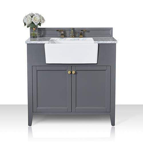 Ancerre Designs Vanity Ancerre Designs VTS-ADELINE-36-SG-CW-GD Adeline 36 in. Bath Vanity Set in Sapphire Gray
