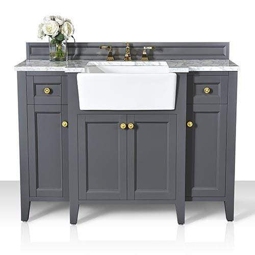 Ancerre Designs Vanity Ancerre Designs VTS-ADELINE-48-SG-CW-GD Adeline 48 in. Bath Vanity Set in Sapphire Gray