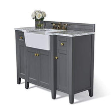 Load image into Gallery viewer, Ancerre Designs Vanity Ancerre Designs VTS-ADELINE-48-SG-CW-GD Adeline 48 in. Bath Vanity Set in Sapphire Gray