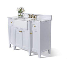 Load image into Gallery viewer, Ancerre Designs Vanity Ancerre Designs VTS-ADELINE-48-W-CW-GD Adeline 48 in. Bath Vanity Set in White