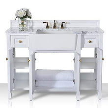 Load image into Gallery viewer, Ancerre Designs Vanity Ancerre Designs VTS-ADELINE-48-W-CW-GD Adeline 48 in. Bath Vanity Set in White