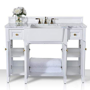Ancerre Designs Vanity Ancerre Designs VTS-ADELINE-48-W-CW-GD Adeline 48 in. Bath Vanity Set in White