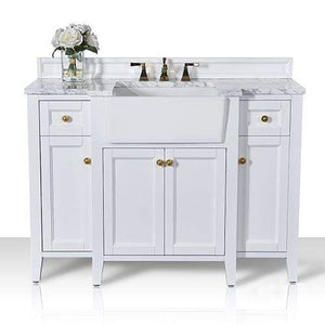 Ancerre Designs Vanity Ancerre Designs VTS-ADELINE-48-W-CW-GD Adeline 48 in. Bath Vanity Set in White