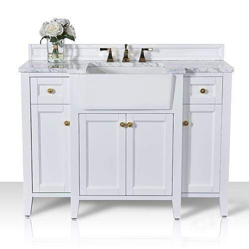 Ancerre Designs Vanity Ancerre Designs VTS-ADELINE-48-W-CW-GD Adeline 48 in. Bath Vanity Set in White