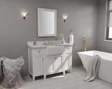Load image into Gallery viewer, Ancerre Designs Vanity Ancerre Designs VTS-ADELINE-48-W-CW-GD Adeline 48 in. Bath Vanity Set in White